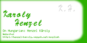karoly henzel business card